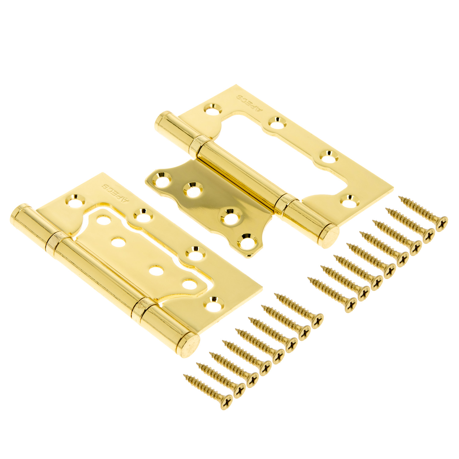 Петля без врезки 100*75*2,5мм ЗОЛОТО G (комплект 2шт.) АПЕКС *1/5/50