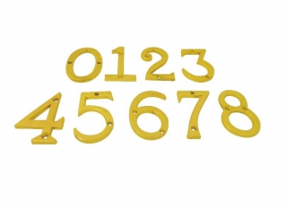 Номер квартирный металлич. золото №3 (Турция) *10/25