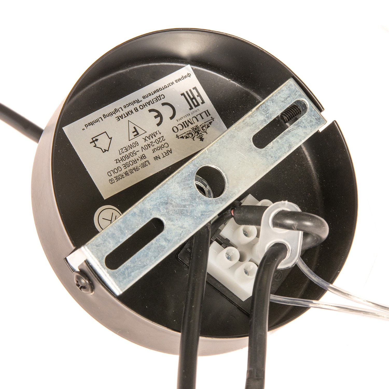 Люстра IL2001-1PA-05 BK ROSE GD 40Вт Е27 S=6м2 *1