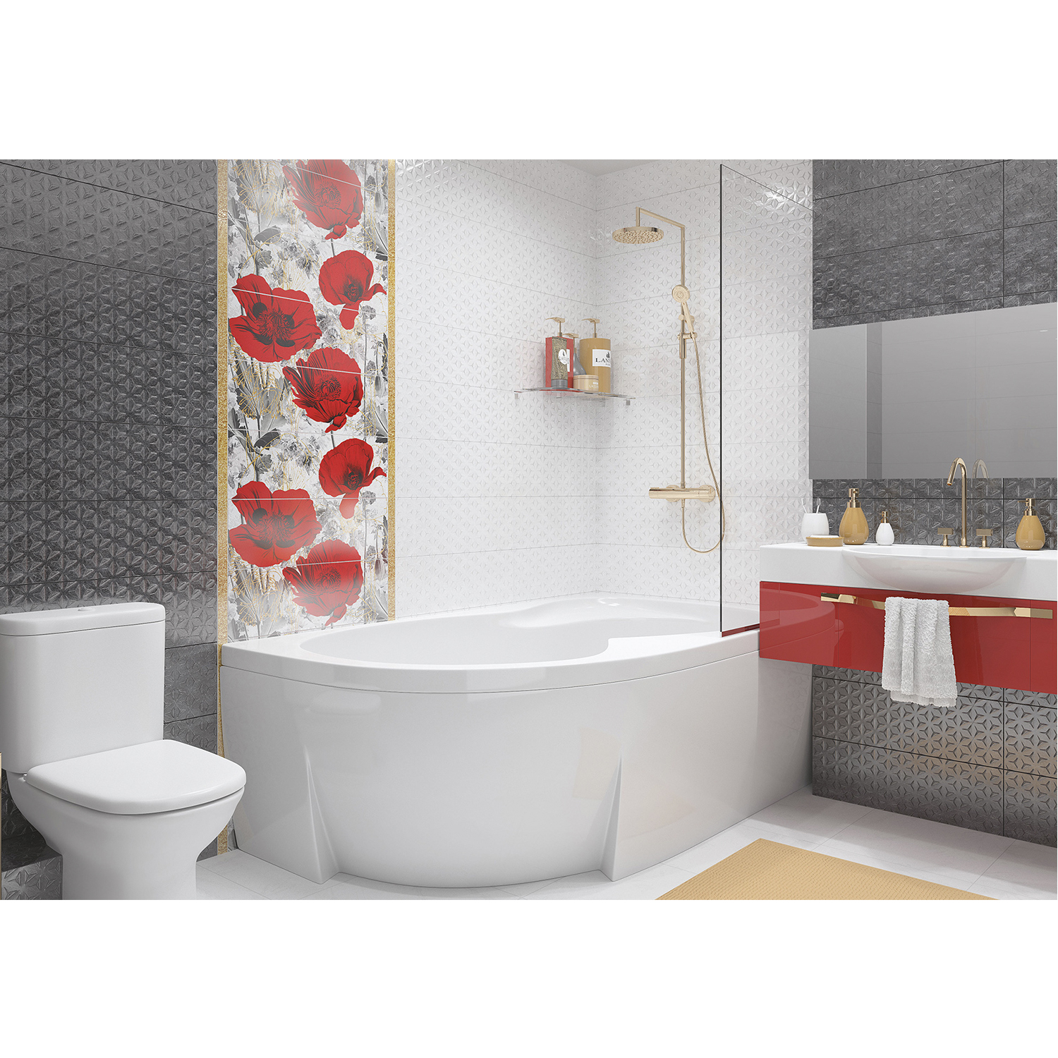 Плитка настенная Rubi рельефная 200*600*8 TWU11RUB707 Alma Ceramica