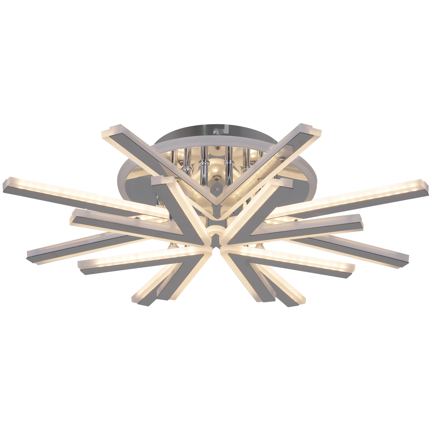 Светильник потолочный светодиодный 09824-3.3-4+4C CR (RGB)  LED 111W 3000-6000К ПДУ+диммер S=20м2 *1