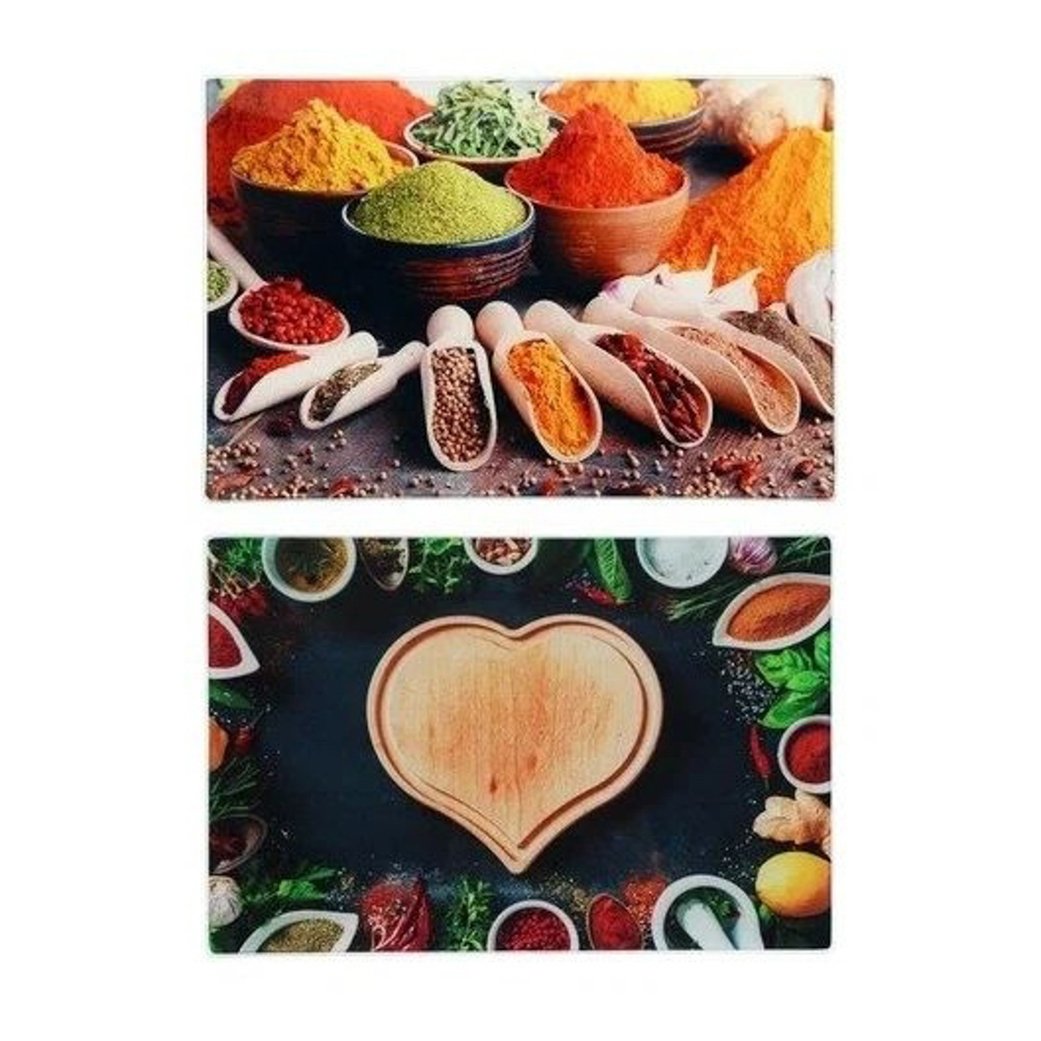 яяяДоска разделочная стекл. 200х300х4мм "Специи" рис.- в ассортим. арт.853-199 "VETTA" *1/24