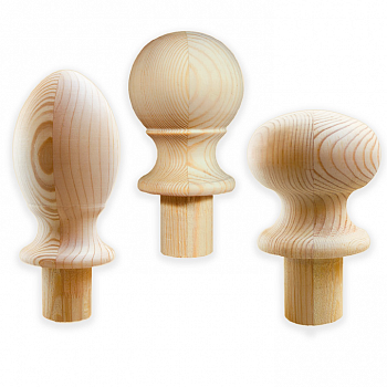 Шар для лестничного столба D 10 см Арелан, круглый, с ножкой, сосна