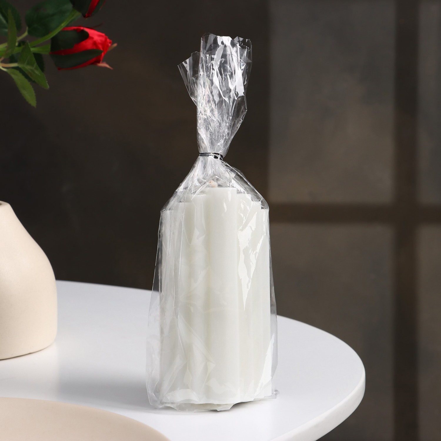 Свеча-цилиндр "Небоскрёб", 3,7х11,5 см, белая, 6 ч 9889577