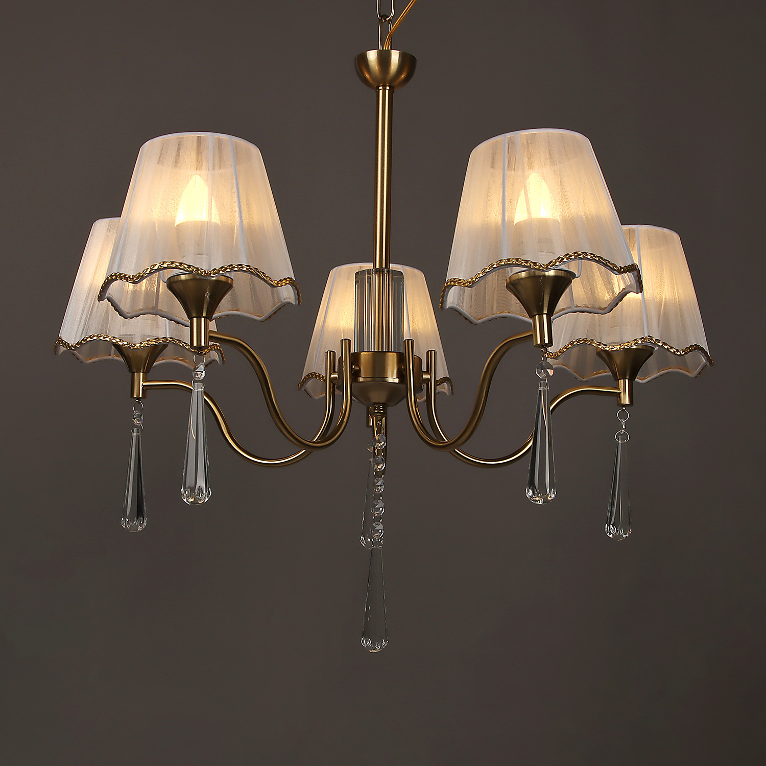 Люстра NH6447/5 СОР 5*40W E27 220V (d-660; h-560/820)  VERNER LIGHTING *1