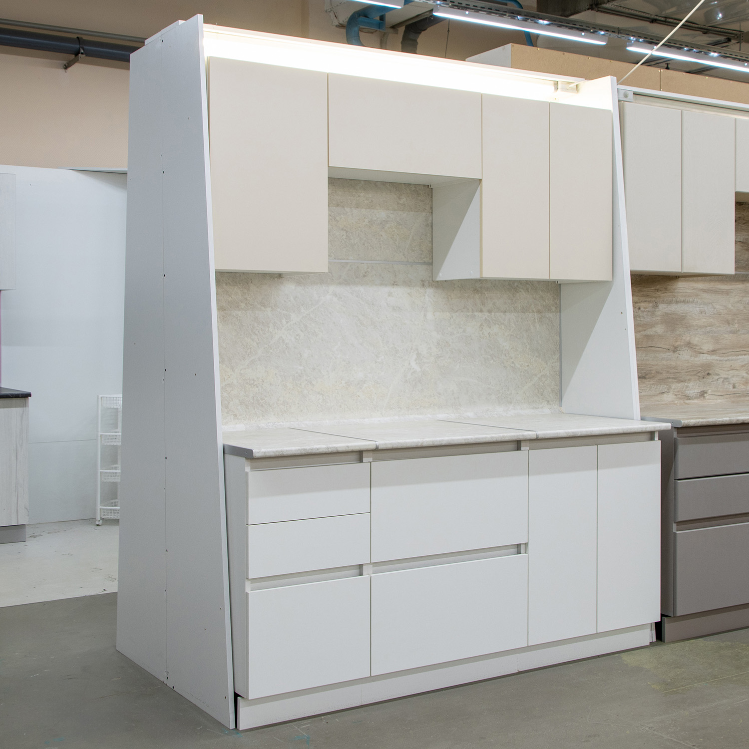 Шкаф напольный 600х850х600 мм BROZEX-WOOD Стиль, с двумя дверцами, белый