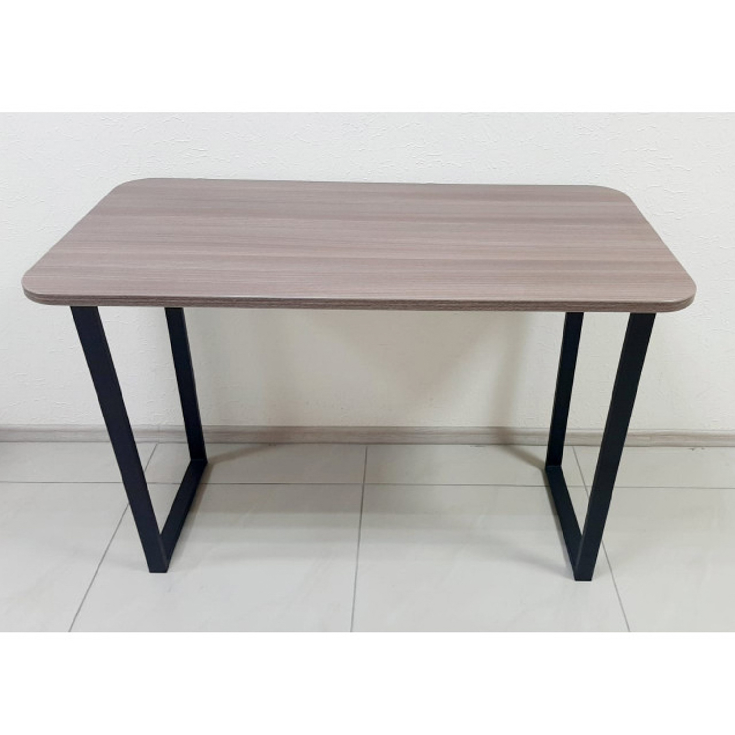 Стол ЭКСИ столешница 1150*590*22 мм НОЧЕ Мондиале+ 2 трапецивидные опоры металл. ЧЕРНЫЙ *1