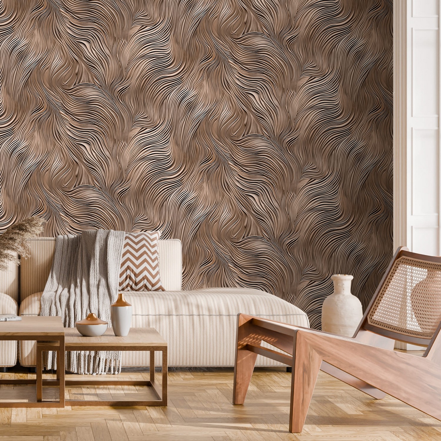 Обои  флиз Victoria Stenova  Revolute (корич.) 588048 1.06*10м *6