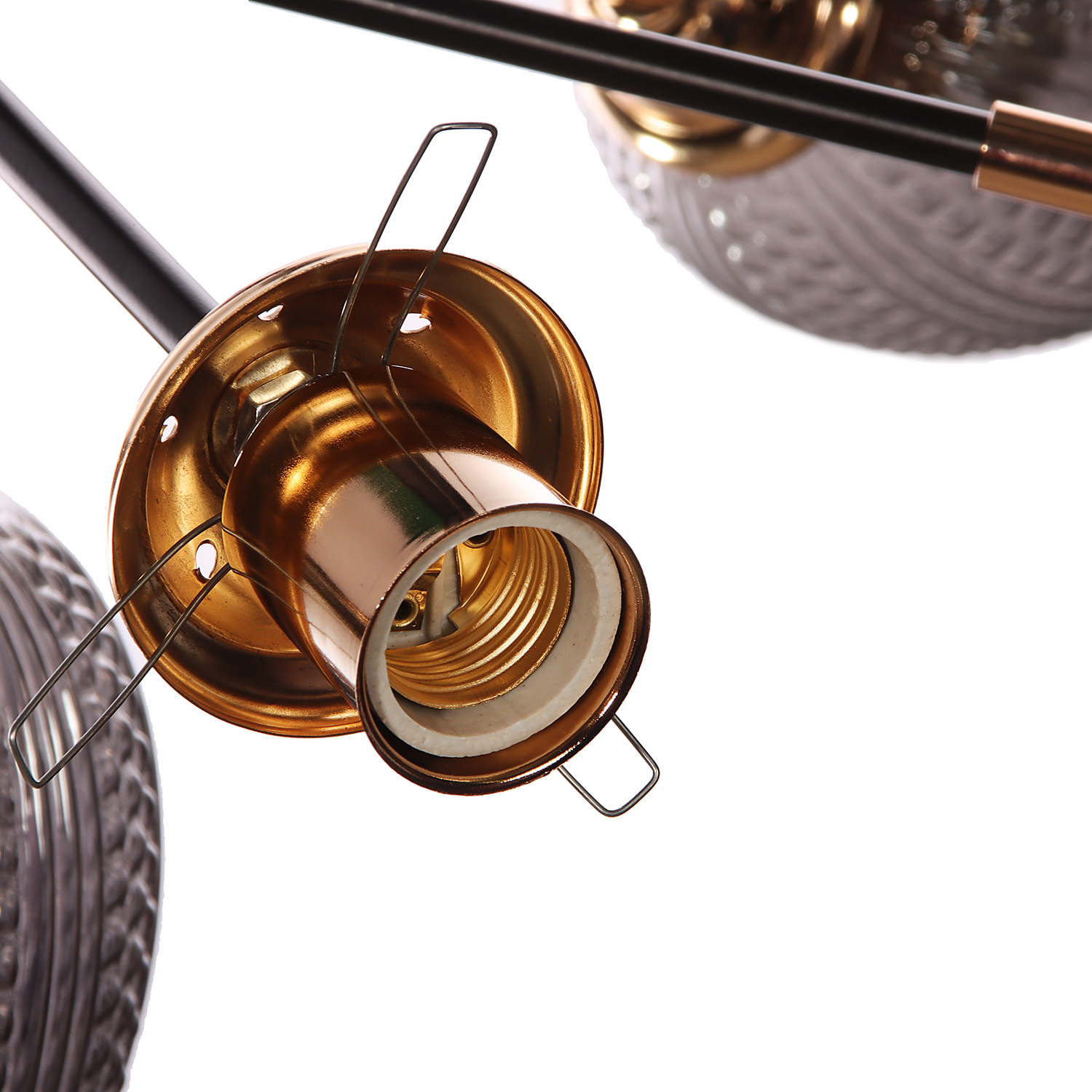 Люстра N5126/7 COFFEE+FGD Е27 1*40Вт ( h=510;d=770)  VERNER LIGHTING *1