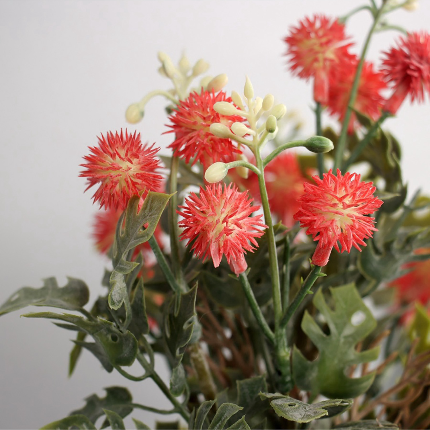 Искусственный цветок в горшке «Синеголовник экстра», 9×21 см, МИКС