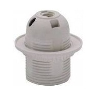 Патрон Е27 люстровый с прижимным кольцом пластик, белый UNIVersal 7941418 *10/50/300