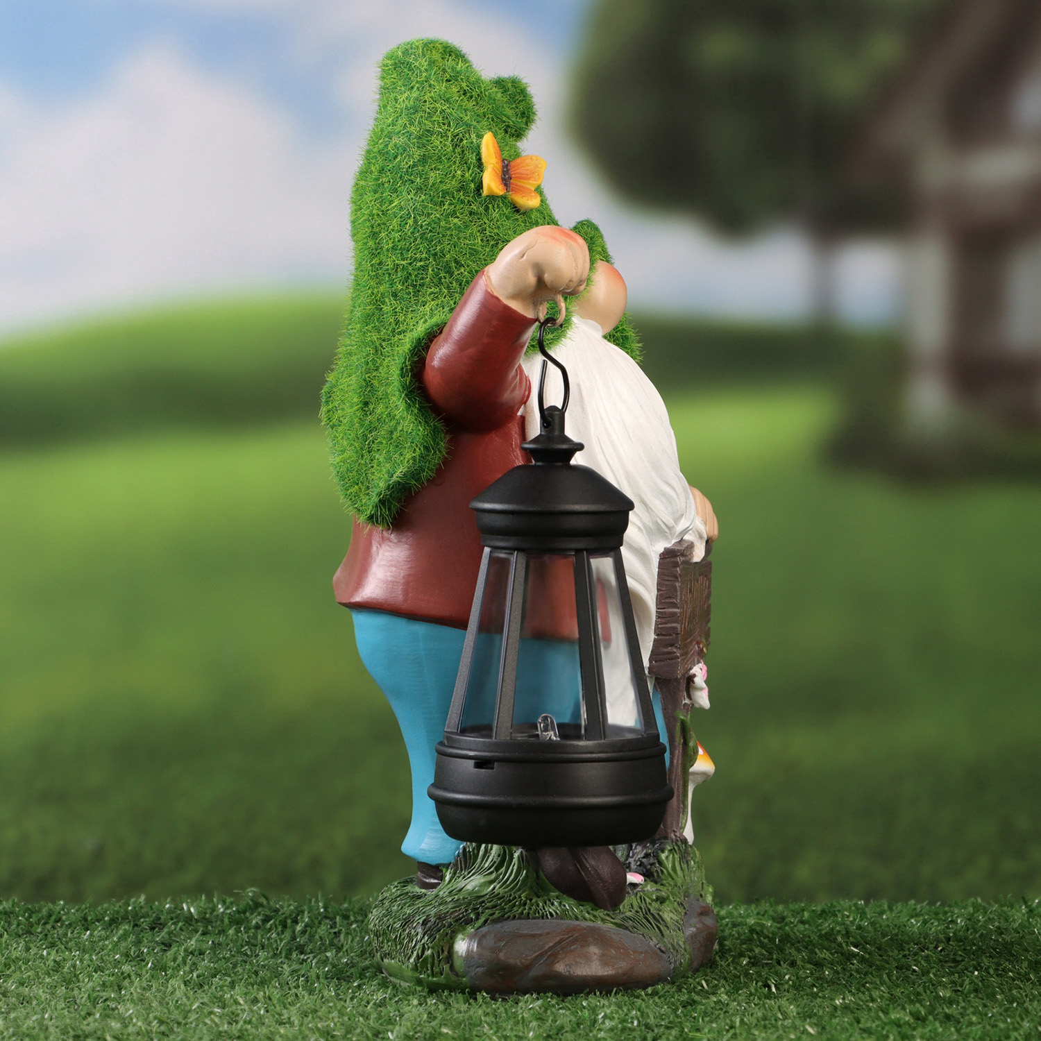 Садовый фонарь "Гном Welcome" 9х15х25см 10122713