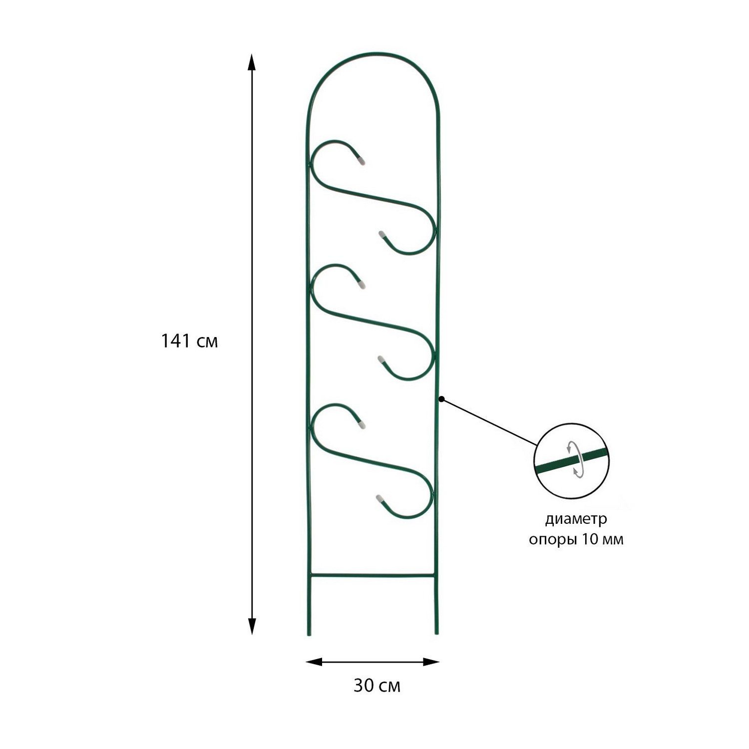 Шпалера 141 х 30 х 1 см, металл, зелёная, "Узорная мини" 2461750 Шпалера 141 х 30 х 1 см, металл, зелёная, "Узорная мини" 2461750