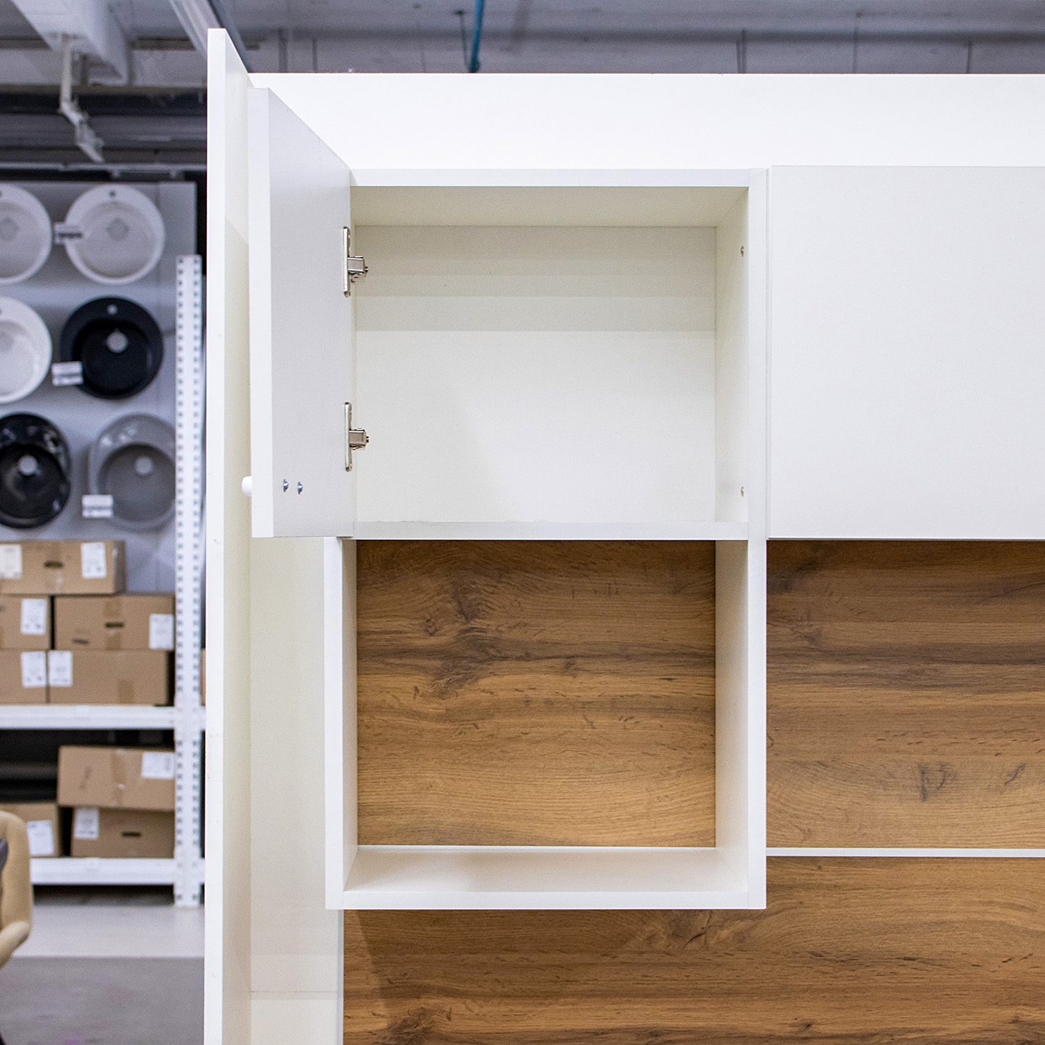 Шкаф навесной 500х676х290 мм BROZEX-WOOD Liberty, с дверцей, белый