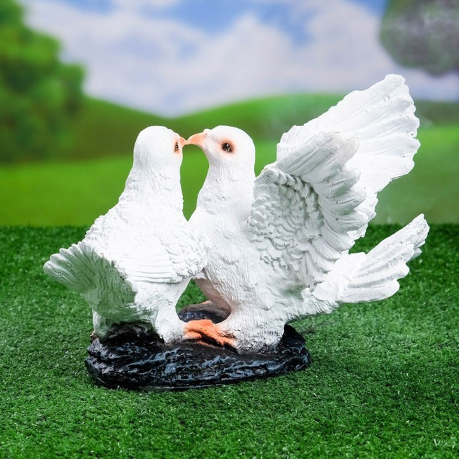 Садовая фигура "Два голубя" 15*30*34 см 1090086