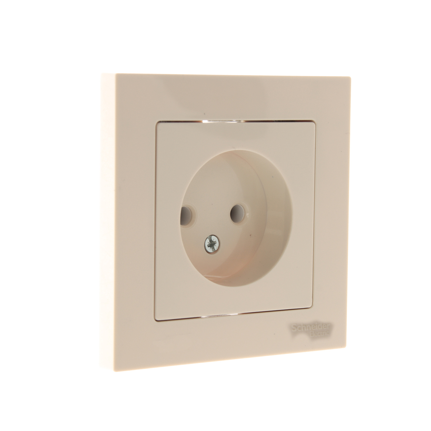 Розетка "ATLAS DESIGN" СП 1-мест. бежевая в сборе 16А SchE ATN000240