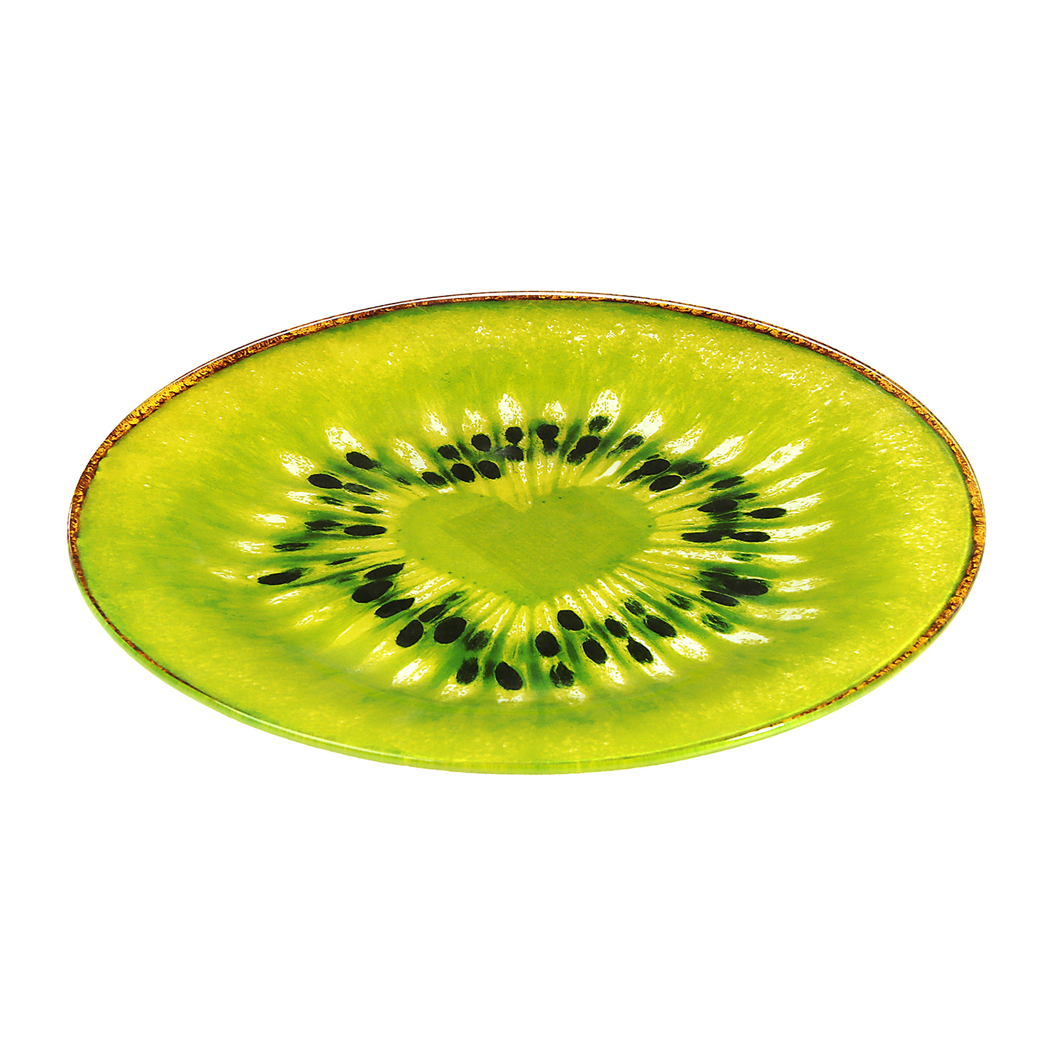 яяяТарелка стекло "МФК" "Киви" мелк. d23см Зеленый MFK08351 *6/48