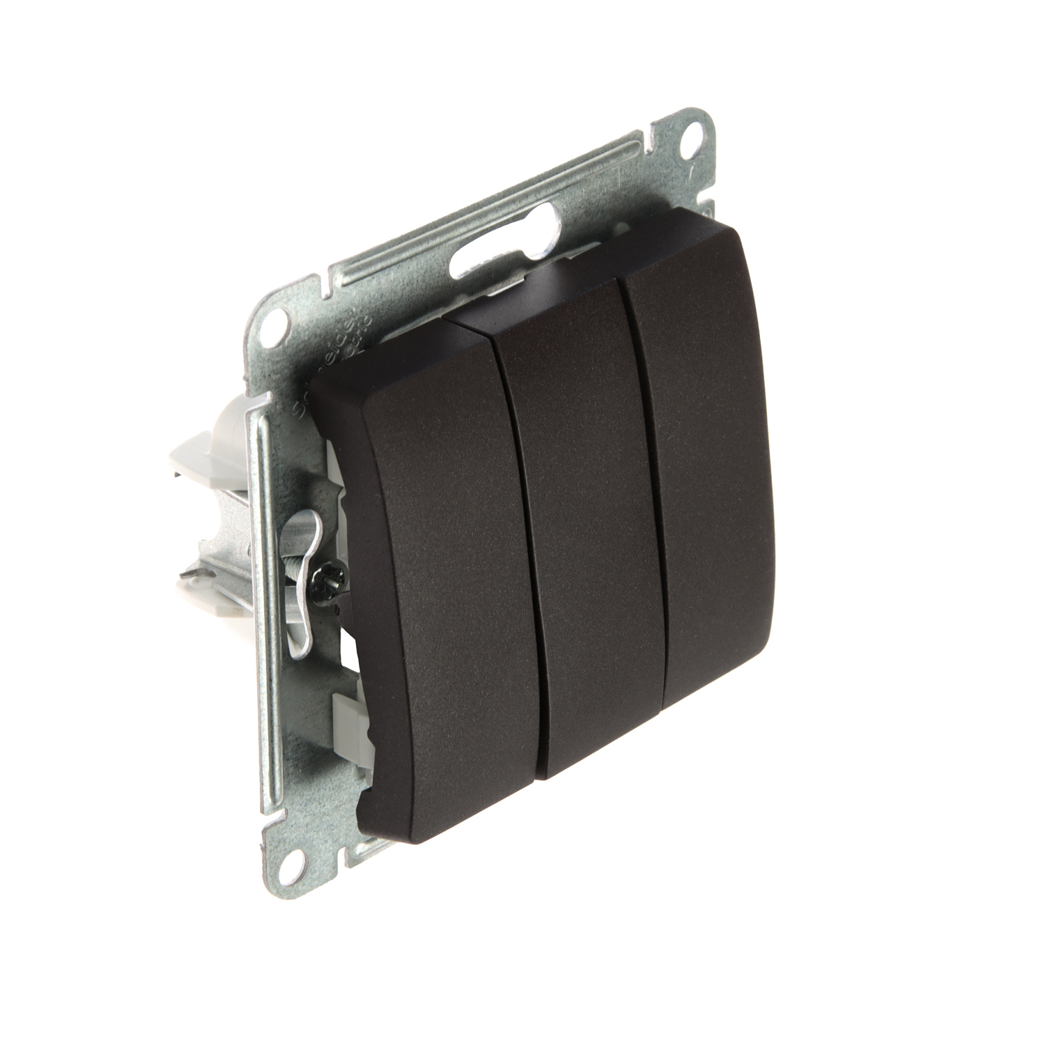 яяяМеханизм выключателя 3-кл. СП GLOSSA 10А IP20 10AX шоколад SchE GSL000831