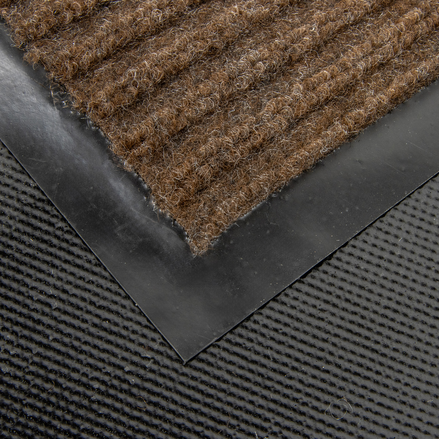 Коврик влаговпитывающий 90*120 см ребристый коричневый "KOVROFF" (арт.20403) *1/6 (ОУ09)