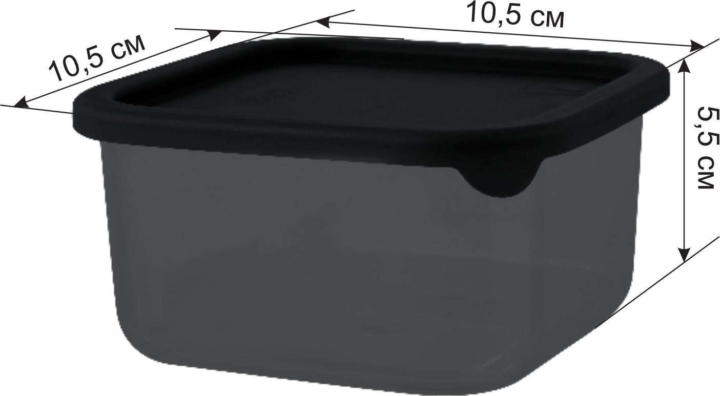 Контейнер д/прод. пластм. "Black" 0,4л 105х105х55мм SE167910621("Sugar Spice")*1/18 Контейнер д/прод. пластм. "Black" 0,4л 105х105х55мм SE167910621("Sugar Spice")*1/18