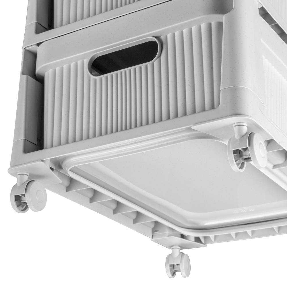 Комод пластм. "Velvet" 4 ящика выс.690мм, шир.300мм, гл.385мм Светло-серый 435218838 ("Бытпласт") *1