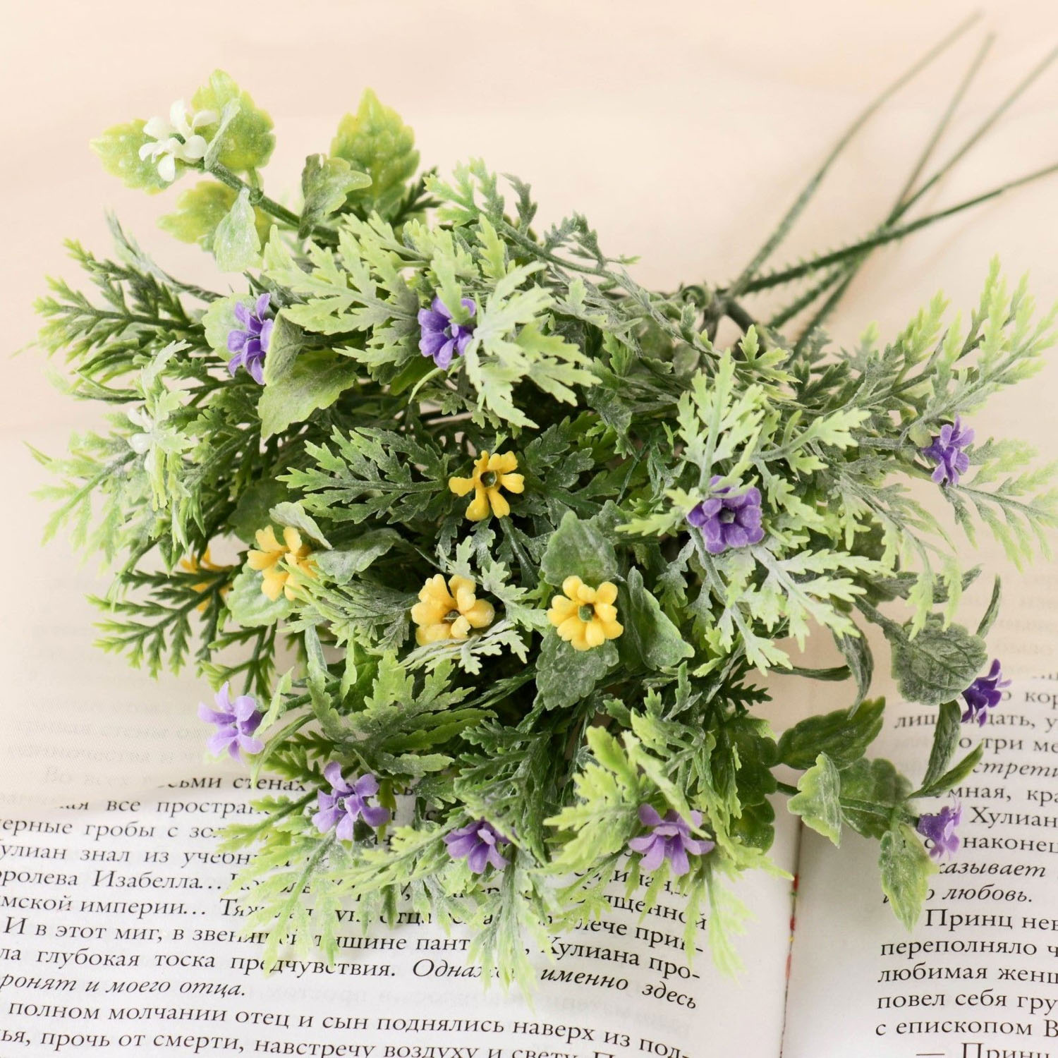 Букет "Луговой с цветами" 15 см (цена за 1шт, фасовка 5шт) микс 2803099