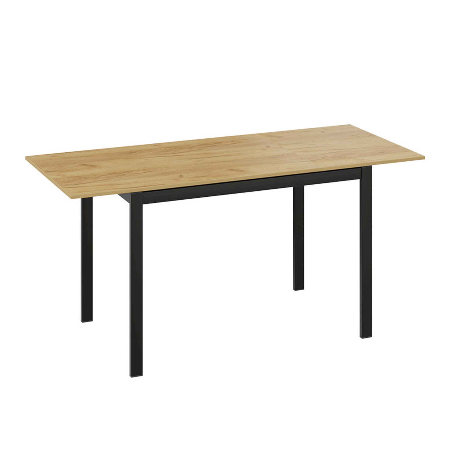 Стол раздвижной Слайд Тип 2 ЧЕРНЫЙ МУАР/ДУБ КРАФТ ЗОЛОТОЙ*1