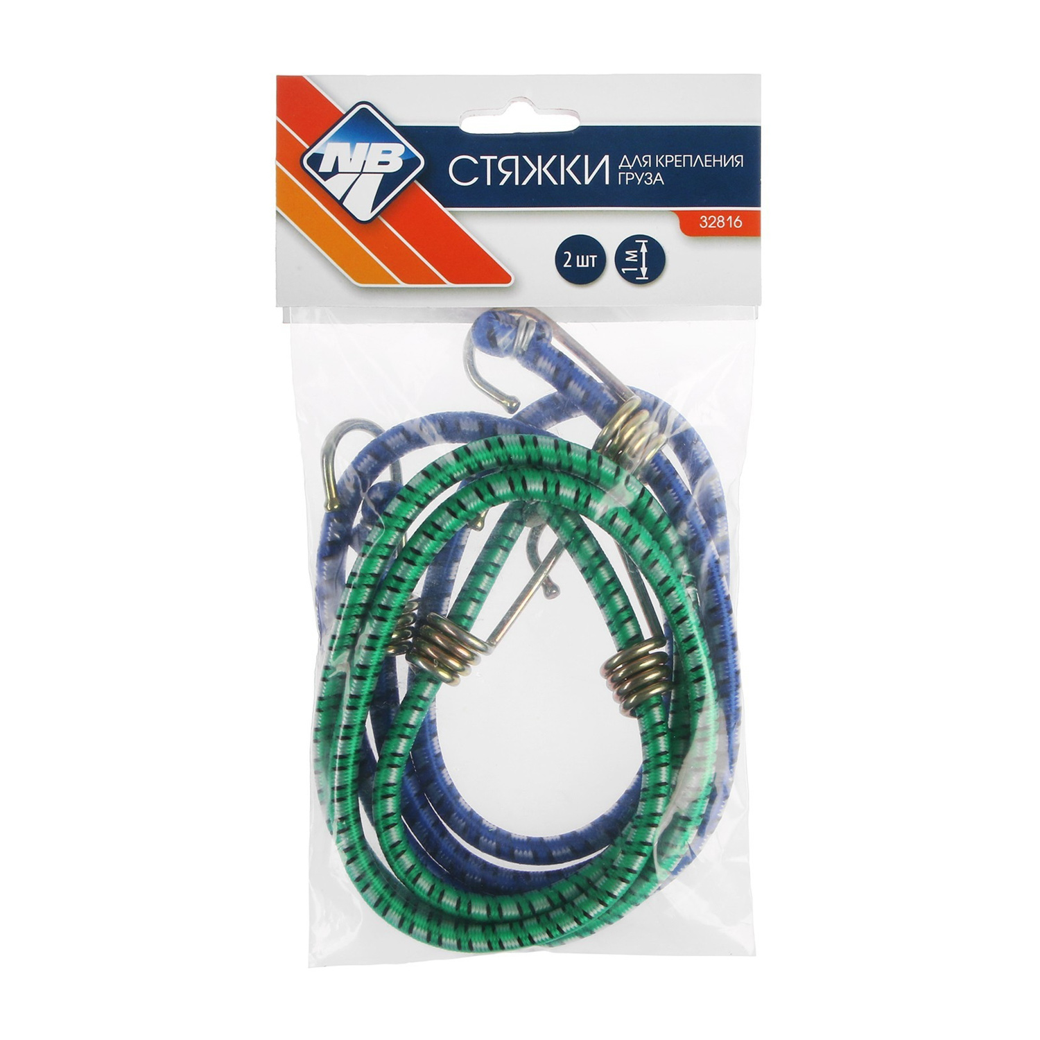 Резинка на багажник Nova Bright, с крюками, 1 м, набор 2 шт. 1320881