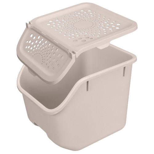 Контейнер д/овощей пластм.11,3л 275Х240Х240мм Св.-бежевый арт.434292934 ("Бытпласт") *1/6