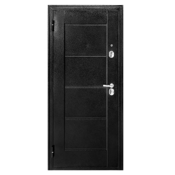 Дверь входная 2050х860х70 мм Форпост, с зеркалом, левая, антик темно-коричневый/лиственница беленая