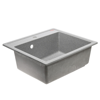 Мойка из искусственного камня квадратная темно-серая глянцевая Джекки Z9Q8 (570*505*200мм) *1