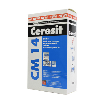 Клей для плитки 5 кг Церезит СМ 14 Extra, С2 Т Клей для плитки 5 кг Церезит СМ 14 Extra, С2 Т