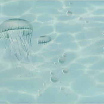 яяяДекор Лазурь (Б) Медуза бирюзовый 250*350 (1*9) Березакерамика