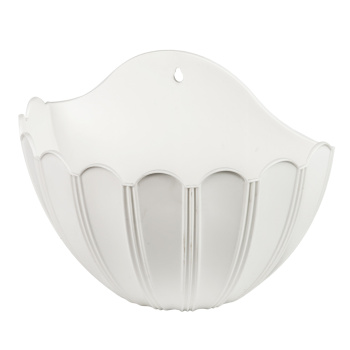 Кашпо пластм. настенное "Хризантема" 1л 95х85мм h153мм Белое КХН 1 Б (Екатеринбург)  *1/100