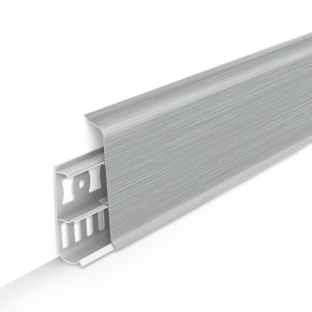 Плинтус напольный 2.2 м IDEAL Deconika, 70 мм, 186 алюминий