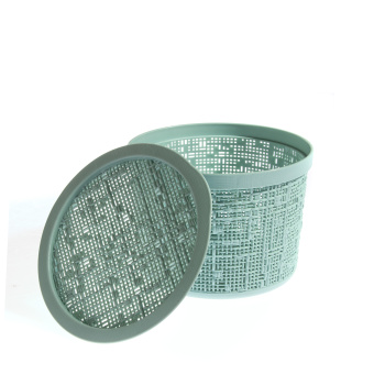 Коробка д/хранения пластм. с кр. "Бязь" кр. d175мм,в.125мм (2.0л) Морск.волн.М2328 ("М-Пл-ка") *1/14