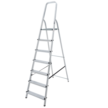 Стремянка алюминиевая 7 ступеней, выс.верхн. площ.1,47м "NV1111" 1111107 "Новая высота" *1