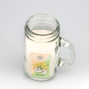 Свеча ароматическая в банке "Лилия", 7,2 х 8,5 см, 190 г  9485664