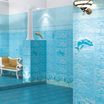 Декор Лазурь Beryoza Ceramica Горизонт бирюзовый 250*350мм Декор Лазурь Beryoza Ceramica Горизонт бирюзовый 250*350мм