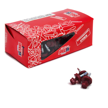 Саморезы кровельные BROZEX коробка 5,5*25 (100шт) RAL 3011 красн-корич *6