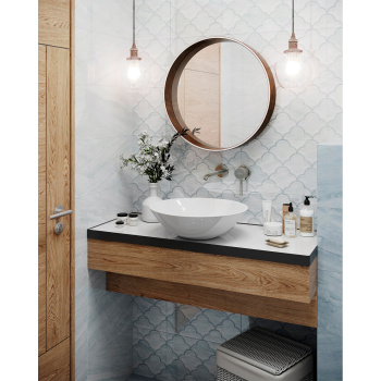 Плитка 40х27 см настенная 1.08 м² Global Tile Ars, голубой, орнамент