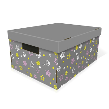 Коробка для хранения картон 370x280x180мм "Звездное небо" Д20104/№2 Звездн.небо *1/20