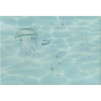 яяяДекор Лазурь (Б) Медуза бирюзовый 250*350 (1*9) Березакерамика