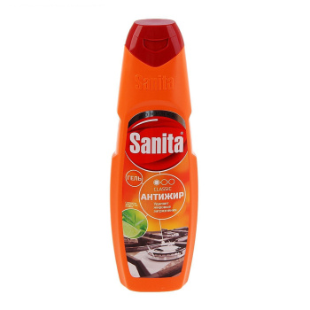 яяяЧист.ср-во д/плит и духовок САНИТА гель Антижир Зеленый чай и лайм 500мл (2641) (СХЗ) *21