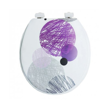 Сиденье для унитаза Delphinium Сфера, 41х36х4 см, мульти