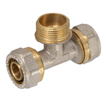 Тройник переходной 16х1/2"(Ø15)х16 цанга/папа СТМ CTM01612 *10/90