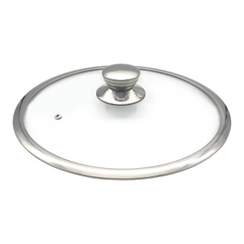 Крышка д/сковороды, кастрюли Стекл. с шир.нерж.ободом,с пароотв. d24см Нерж.р. KC-T24110/N Jarko*1/7