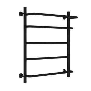 Полотенцесушитель электрический лесенка Волна 1 500х600 3/4" сталь 5 полок черный TERMAX TEL75060-2