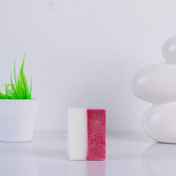 Свеча куб 5х7,5см, "Кристаллический узор", глинтвейн   4428293