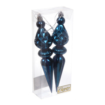 Ёлочные игрушки "Сказочная сосулька" 17,8 см, Сапфир (набор 2 шт)